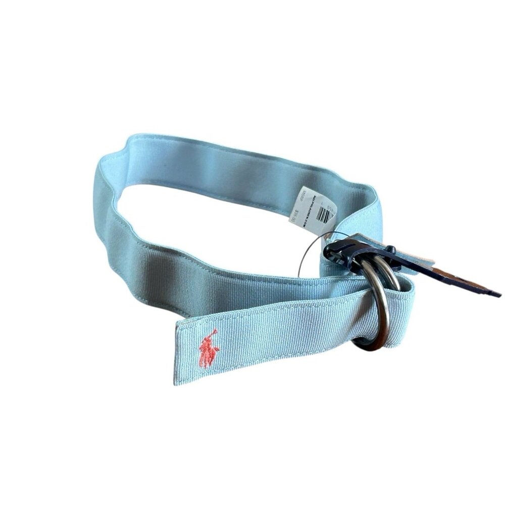 Ralph‎ Lauren Polo Boys Baby Blue Logo Adjustable Belt D Ring NWT Sz XS